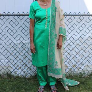 Green Salwar